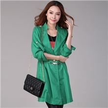 大码女装女士风衣女宽松薄款秋装外套春秋韩版修身中长款风衣