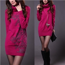 春装新品韩版宽松女装套头长款毛衣针织衫女打底衫外套