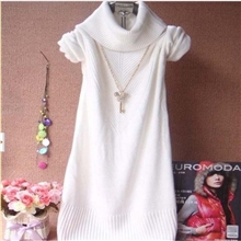 2013秋冬新款女装加厚高领打底毛衣修身长袖中长款针织衫