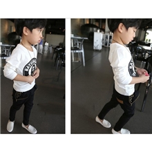 2013秋韩版童装纯棉儿童长袖T恤百搭卡通动物男女童圆领打底衣