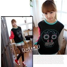 韩国外贸秋冬新款卫衣女式宽松套头圆领加厚加绒女士卫衣批发722