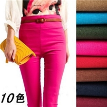 义乌打底裤1513糖果色铅笔裤小脚裤弹力高腰九分打底裤女装