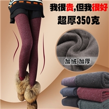 冬季新款七彩棉加厚打底裤考拉绒无缝踩脚一体裤加绒保暖裤批发