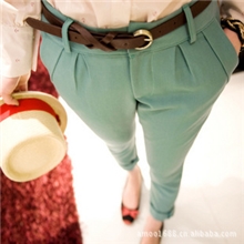 欧美女装九分裤直筒哈伦裤时尚甜美休闲长裤一件代发免费代理加盟