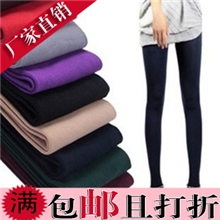 大量现货批发多色秋冬竹炭加厚拉绒九分裤拉毛裤打底裤