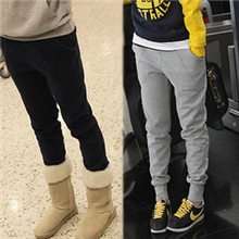 冬款爆款女式休闲裤韩版运动长裤加厚加绒批发女士宽松哈伦卫裤