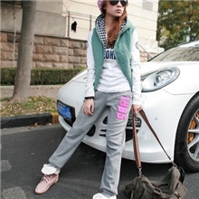 韩版女式加厚抓绒运动棉裤批发冬季女装女士休闲小脚哈伦裤批发