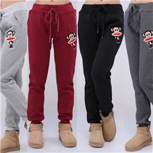 【伙拼】女款100%纯棉抓绒加厚卫裤收脚休闲裤