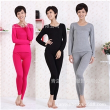 厂家批发2013淘宝爆款秋款女士加肥加大高弹力莫代尔秋衣秋裤套装