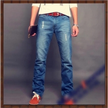 男装美邦牛仔男裤男式批发美特斯邦威长裤品牌破洞男士潮外贸