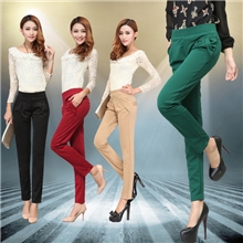 打底裤批发女装糖果彩色铅笔女式哈伦小脚裤女裤白色黑色韩版