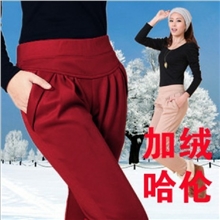 批发2013冬新款女装休闲加绒加厚哈伦裤加绒小脚裤铅笔裤打底裤