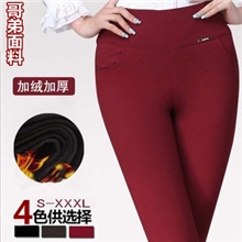 加绒加厚2013冬装女款黑色铅笔裤休闲裤高腰弹力小脚裤厂家批发