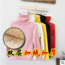 爆版童装批发加厚全棉不起球高领打底衫厂家直销1.55