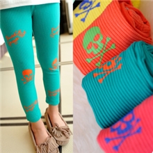 安安宝贝儿童高档全棉印花弹力打底裤童装批发厂家直销A6001