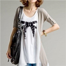 大码女装夏季假两件套不规则下摆卷袖长款T恤现清仓处理价26元