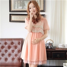 孕妇装夏装新款连衣裙孕妇裙韩版孕妇短袖雪纺连衣裙li315