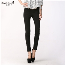 比尚女裤2013秋装新款时尚韩版拼接修身打底裤女小脚裤13806