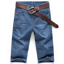 批发零售代发货男士7七分牛仔裤男潮韩版直筒修身中裤男牛仔短裤