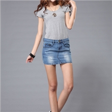 四季新款女式牛仔短裙牛仔半身裙包臀半身裙厂家直销