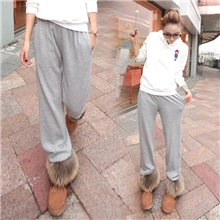 抓绒宽松缩口卫裤秋冬新款运动裤女长裤