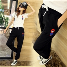 大码哈伦裤运动裤女韩版潮小脚裤女裤小脚修身卫裤