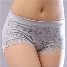 莫代尔蕾丝女式三角裤纯棉竹纤维收腹内裤提臀内裤女大码无痕裤头