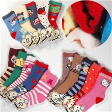 童袜全棉卡通纯棉加厚毛圈袜毛巾袜子冬天保暖儿童袜子批发