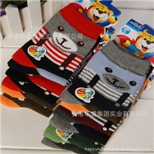 1-15岁外贸迪士尼小熊卡通多色全棉儿童棉袜学生袜子批发