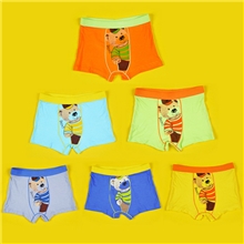 供应儿童内裤夏季新款卡通小熊莫代尔亲肤透气男童平角裤1835
