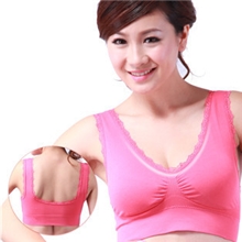 一片式双层无缝运动调整型文胸瑜伽睡眠无痕无钢圈内衣