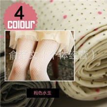 彩色水玉点点天鹅绒复古波点连裤袜中厚原单批发5色