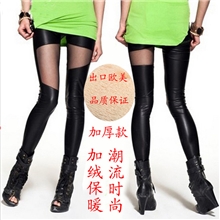 义乌批发韩国打底裤网纱假透肉冬季加绒加厚打底裤打底裤