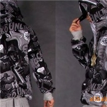 ecko嘻哈外贸原单hiphop街舞卫衣外套连帽拉链抓绒潮牌批发卫衣