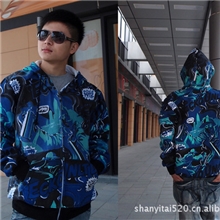 批发ECKO嘻哈街舞外贸原单卫衣外套连帽拉链开衫抓绒潮牌卫衣