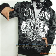 批发嘻哈ECKO街舞外贸原单卫衣外套连帽拉链开衫抓绒潮牌卫衣