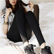 秋冬新款韩版黑色小脚铅笔裤潮棉弹修身显瘦女装牛仔裤包邮长裤