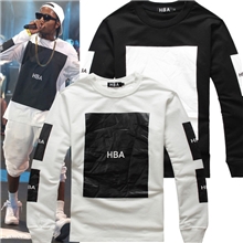 【龙纹潮牌】秋装批发撞色大印花欧美风格男士加厚秋衣长袖