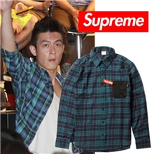 【龙纹潮牌】supreme经典板型陈冠希潮牌秋装长袖衬衣男式衬衫