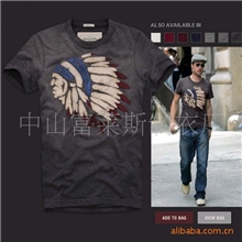 AF男装全棉短袖t恤外贸男士af外贸t恤工厂尾单男装批发休闲长袖