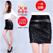 秋冬女士半身裙正品冬装短裙包臀新款修身皮裙厂家直销包邮