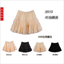 2013新款春秋季韩版裙子短裙蕾丝打底裙公主裙蛋糕裙半身裙蓬蓬裙