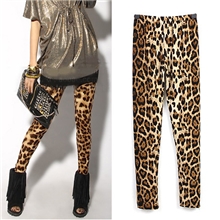 批发欧美范儿超显瘦修腿豹纹弹力打底裤9806
