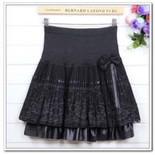 2013秋冬新品女装时尚新款韩版包臀百褶打底毛呢半身短裙女19003