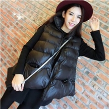 韩版女装2013秋冬新款A字大摆无袖宽松棉马甲背心A202秋冬女马夹