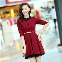 收腰连衣裙大码收腰连衣裙长袖收腰连衣裙腰带收腰连衣裙
