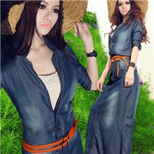 2013新款女士收腰显瘦水洗牛仔裙夏季连衣裙牛仔连衣裙大量有货