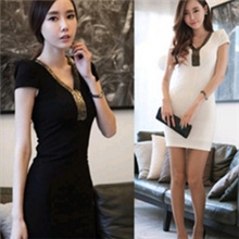 2013新款短袖连衣裙气质韩版修身包臀性感打底裙女装裙