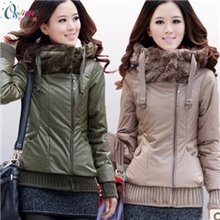 2013新款冬装韩版女装修身小棉袄棉衣连帽外套【优质版】