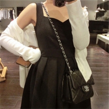 2013高端赫本风简洁最完美赫本无袖背心连衣裙